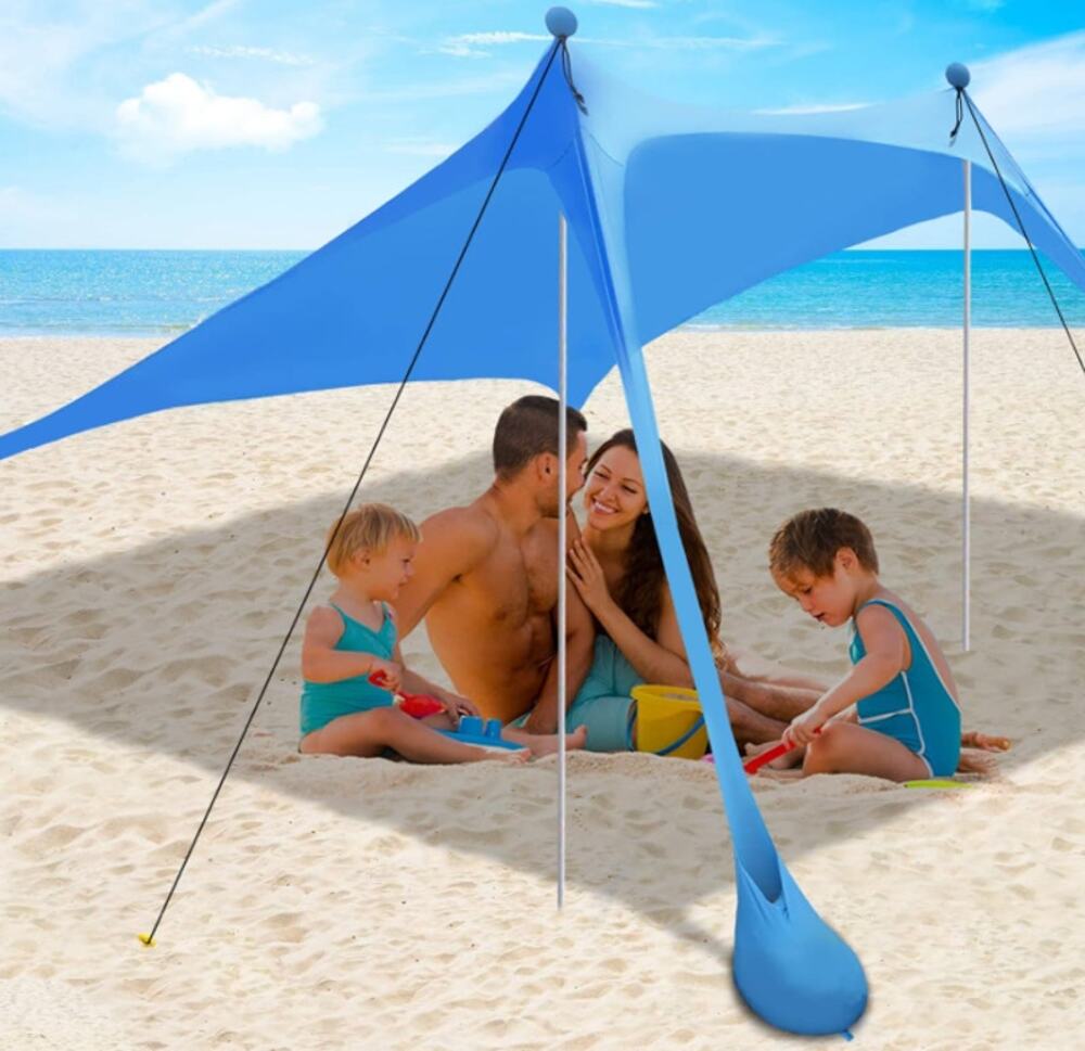 Beach Canopy Tent Sun Shade with UPF 50+ UV Protection